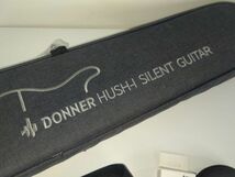 【1円出品】Donner トラベルギター ヘッドレスギター イヤホン付きセット　静粛性 初心者 着脱可能フレーム HUSH-I_画像2