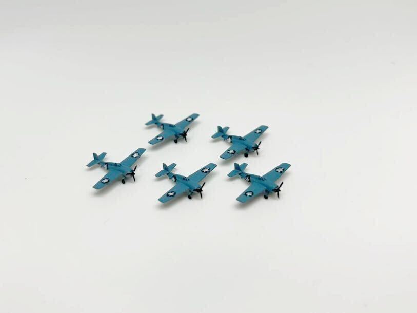 1/700 Wildcat (Painted) Set of 5 Fighter Planes Completed Painted Zero Fighter Naval Aircraft War, plastic model, aircraft, Finished product