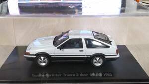 【中古品】 1/43 トヨタ スプリンタートレノ AE86 白黒