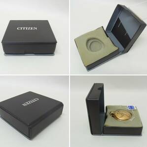 CITIZEN シチズン☆ポケットウォッチ 0200-028861-Y 懐中時計☆21石 ゴールドカラー ゴルフ 時計 pocket watch ビンテージ 稼働品 現状 6の画像10