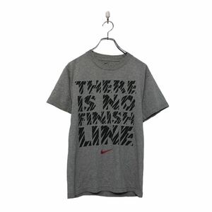 a604-6321 NIKE 半袖 プリント Tシャツ ナイキ S グレー ブラック レッド ロゴ クルーネック 古着卸 アメリカ仕入