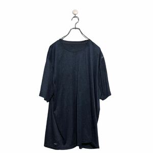 a604-7410 Reebok 半袖 プリント Tシャツ リーボック XL~ ダークネイビー ロゴ スポーツウェア クルーネック 古着卸 アメリカ仕入