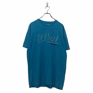 a604-7641 Hurley 半袖 プリント Tシャツ ハーレー L ライトブルー クルーネック 古着卸 アメリカ仕入