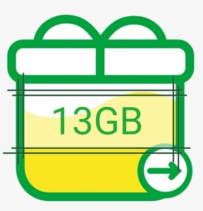 mineo マイネオパケットギフト約13GB (6500MB×2つ)