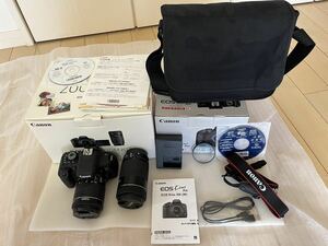 【使用頻度少】EOS 専用ポーチ付　Canon EOS Kiss x8i ダブルズームキット