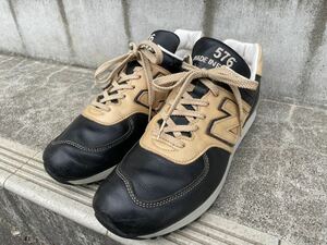 UK製【LIMITED EDITION】NEW BALANCE LM576UK KB BLACK/BONE オールレザー 限定 M576 イギリス英国製 ブラック×ベージュ