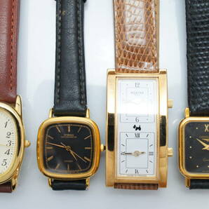 D82●美品含む 30点セット GOLD COLOR ゴールド金 レディース腕時計 革 レザー SEIKO/CITIZEN/CASIO/ENICAR/TISSOT/LONGINES 他 大量まとめの画像4