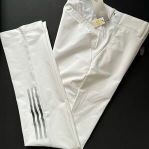 85cm:新品14300円/adidas golf/アディダス ゴルフ/春夏-高機能/ストレッチロングパンツ/EX STRETCH ACTIVE スリーストライプスパンツ 白-の画像2