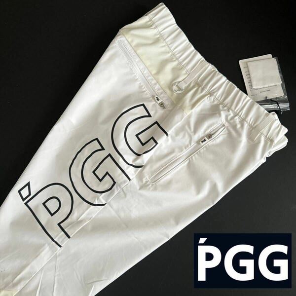 5/L 新品/PEARLYGATES パーリーゲイツ/PGG 4WAY高密度ドライポプリンストレッチパンツ/春夏/ストレッチゴルフパンツ/オシャレ/白/ホワイト