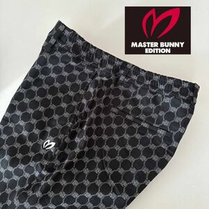 4/M 春夏新品-マスターバニーエディション/MASTER BUNNY EDITION/メンズ/総柄/ストレッチロングパンツ/ゴルフパンツ/スラックス/黒/BK