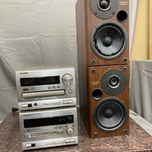 P1542☆【ジャンク】ONKYO オンキョー CR-185X/MD-185X/D-032AX スピーカーペア ミニコンポの画像2