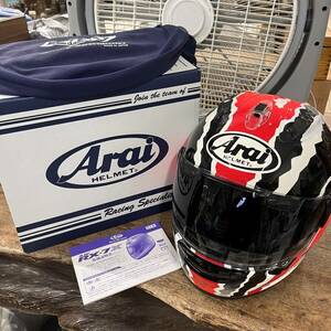 h2445 □中古□ Arai アライ RX-7X フルフェイスヘルメット ドゥーハン 南海オリジナル Mサイズ 57~58cm 定価137000円前後 