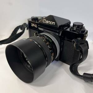 h2449 □中古□ CANON キャノン F-1 50mm F1.4 S.S.C. フィルム一眼レフカメラ レンズフード ストラップ 