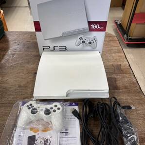 h2480 □中古□ SONY ソニー PlayStation3 プレステ3 PS3 本体一式 CECH-3000A 160GB ホワイト 箱付き ！！動作保証！！の画像1