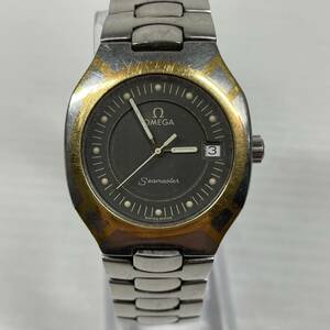 希少☆オメガ シーマスター☆ポラリス メンズ 腕時計 QZ OMEGA Seamaster クォーツ デイト ジャンク