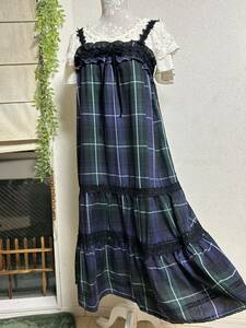 [ axes femme* axes femme ] Cami long One-piece * tartan check *M size 