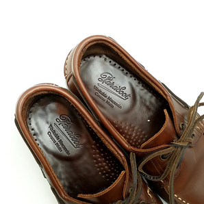 送料無料 パラブーツ 靴 デッキシューズ モカシン 780001 バース BARTH レザー 25.5cm相当 茶系 メンズの画像4