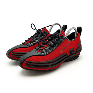 送料無料 エンポリオアルマーニ ミズノ コラボ スニーカー 靴 ランニングシューズ GS1106 22cm 赤系 黒系 レディース