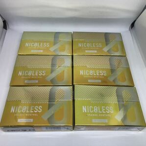 送料無料 NICOLESS ニコレス オレンジメンソール 6箱 120本 茶葉 ヒートスティック ニコチンなし 減煙 加熱式たばこ ニコチンレス