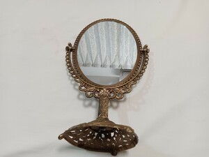  antique mirror height 36cm mirror. size 22cm ×16cm