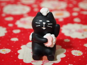 SALE　ミニチュア　お風呂黒猫　DECOLE　concombre