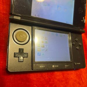 美品！両面フィルム付き 任天堂 3DS Nintendo 動作品 コスモブラックの画像3