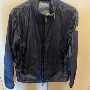 size2 美品MONCLER モンクレール デニム風ナイロンパーカー ブルゾン ウインドブレーカー