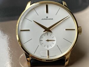 JUNGHANS ユンハンス マイスター ハンドワインド GF 027/5201 手巻時計 新品 未使用品 純正尾錠 リューズ ギャランティー付