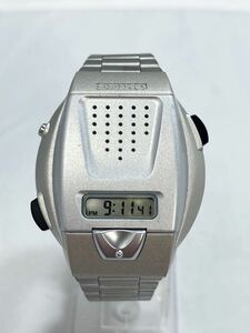 美品腕時計 レア超希少 SEIKO セイコー A860-4000 ボイス ウォッチ / ビンテージ/ メンズ/ クォーツ/純正ベルト/日本製/視覚障害者時計