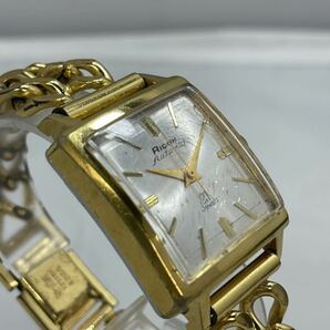 【ジャンク】腕時計 RICOH リコー/ アンティーク/ メンズ/ 自動巻き/ 21石/ ゴールド色ベルト/ 日本製の画像3