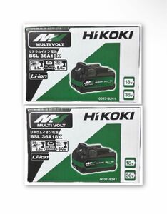 【箱付】HiKOKI[ハイコーキ] マルチボルト36V-2.5Ah 蓄電池 BSL36A18X (残量表示付)「2個入」