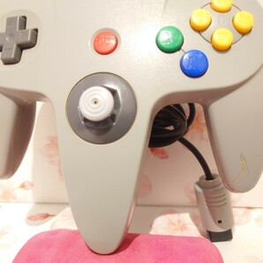 【☆簡易動作チェック済み】 NINTENDO 64 ニンテンドー64 コントローラー コントローラーブロス クリアパープル グレー 2台セットの画像7