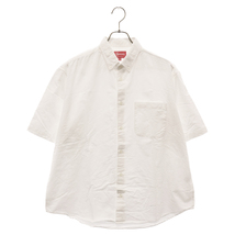 SUPREME シュプリーム 23SS Loose Fit S/S Oxford Shirt ルーズフィット オックスフォード 半袖シャツ ホワイト_画像1