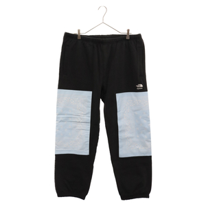 シュプリーム 22SS×Trekking Bandana Sweatpant ザノースフェイス トラッキング バンダナ スウェットパンツ ブラック/ブルー NB022101