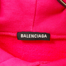 BALENCIAGA バレンシアガ ボンジュール フーディ フロントロゴプリントスウェットパーカー 600583 THV61 ピンク_画像6