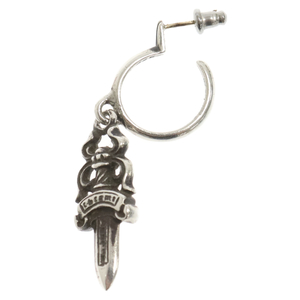 CHROME HEARTS クロムハーツ No5 DAGGER #5 ダガーフープピアス シルバー