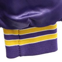 Chalk Line チョークライン 90S VINTAGE ヴィンテージ LAKERS レイカーズ ロゴパッチ ナイロンバーシティジャケット スタジャン パープル_画像4