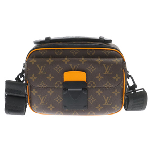 LOUIS VUITTON ルイヴィトン モノグラム マカサー Sロック メッセンジャー ショルダーバッグ ICチップ M46688 ブラウン