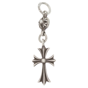 CHROME HEARTS クロムハーツ 1B TNY CH CRS 1ボールタイニーCHクロス チャーム シルバーネックレストップ