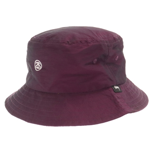 STUSSY ステューシー Iridescent Bucket Hat ロゴ刺繍 バケットハット パープル 232120