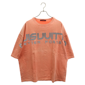 ルイヴィトン 18SS Reflective Logo S/S Tee リフレクティブロゴ クルーネック カットソー 半袖Tシャツ レッド RM181 GDA HEY60W