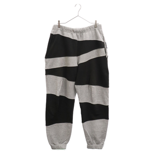 KENZO ケンゾー DAZZLE STRIPE JOG PANTS ダズルストライプスウェットパンツ FD65PA7024MB ブラック グレー