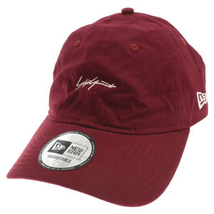 ヨウジヤマモト プールオム 19AW×NEW ERA YY LOGO LPAT ニューエラ ロゴ刺繍 パッチ ベースボールキャップ 帽子 ボルドー HC-H75-862