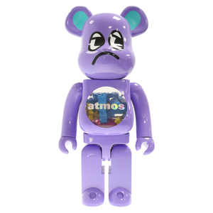 MEDICOM TOY メディコムトイ ×atmos BE@RBRICK BADMOOD 1000% ×アトモス ベアブリック バッドムード フィギュア 人形 パープル 1000%