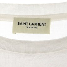 SAINT LAURENT PARIS サンローランパリ クルーネック半袖Tシャツ カットソー コットン 669839 YB2FT ホワイト_画像5