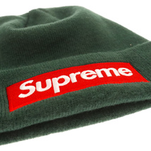 SUPREME シュプリーム 22AW × NEW ERA Box Logo Beanie ニューエラー ボックス ロゴ ビーニー ニット帽 帽子 グリーン_画像5