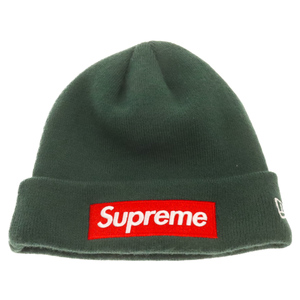 SUPREME シュプリーム 22AW × NEW ERA Box Logo Beanie ニューエラー ボックス ロゴ ビーニー ニット帽 帽子 グリーン