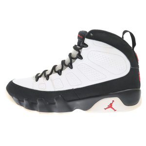 NIKE ナイキ AIR JORDAN 9 エアジョーダン ハイカット スニーカー ホワイト/ブラック US10.5/28.5cm 302370‐112