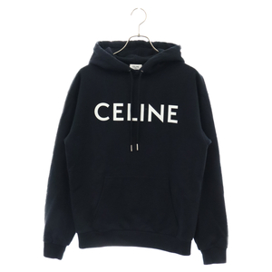 CELINE セリーヌ クラシックロゴ ルーズプルオーバーパーカー 2Y321670Q ブラック