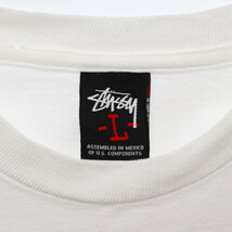 STUSSY ステューシー Laura ローラ フロント プリント メキシコ製 半袖カットソー Tシャツ ホワイト_画像4